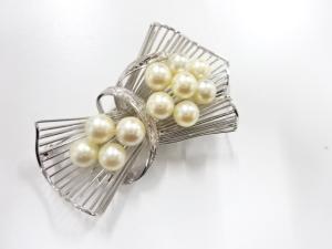 アンティーク　パール　帯留め